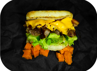 Пита Сырная со свининой.