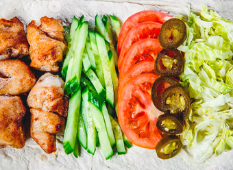 Шаурма Супер острая с курицей.