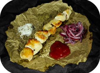 Шашлык из курицы.